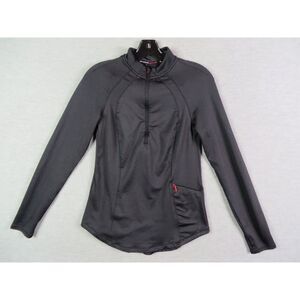 Spyder Womens Jacket Small S‎ Black 1/4 Zip Long Sleeve Knit Active Casual